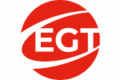 Red and white EGT logo consisting of the letters “EGT” inside a circular red design.